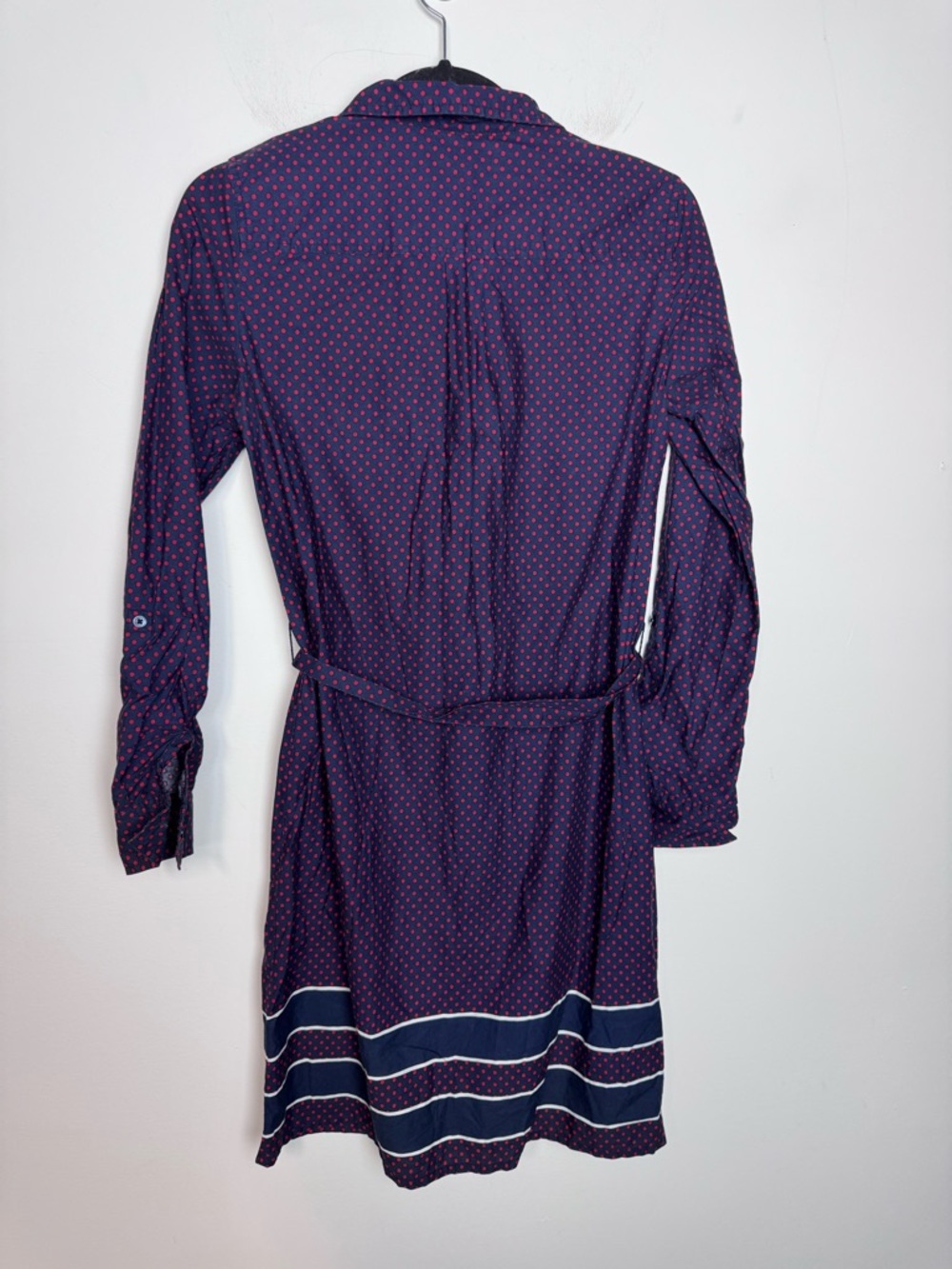 Tommy Hilfiger Navy red Polka dot shirt dress - Picture 2 of 8